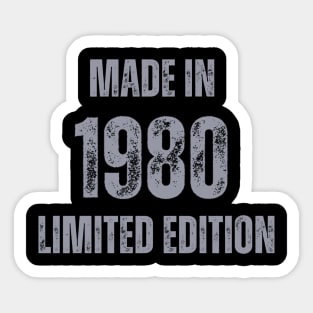 Vintage Made in 1980 , Limited Edition  , Gift for Mom Dad Birthday Sticker